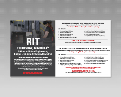 The Raymond Corporation Print and Web Mailer